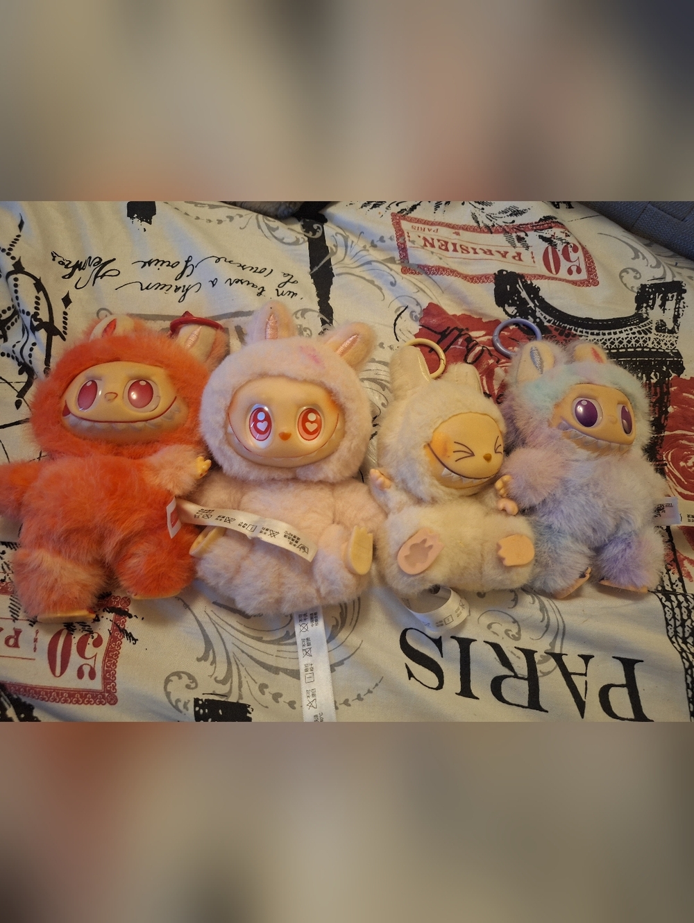 Plush Bunny Doll Keychain - Pastel Pink Cute Character